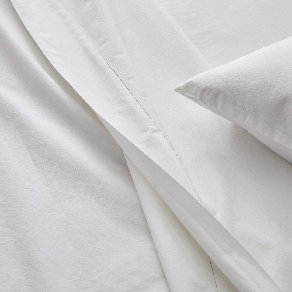 Organic Washed Cotton Percale Sheets & Pillowcases
